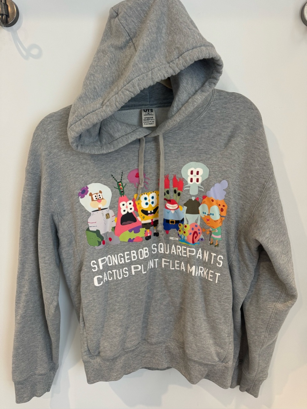 Uniqlo x SpongeBob SquarePants x Cactus Plant Flea Market grey hoodie Adult XS